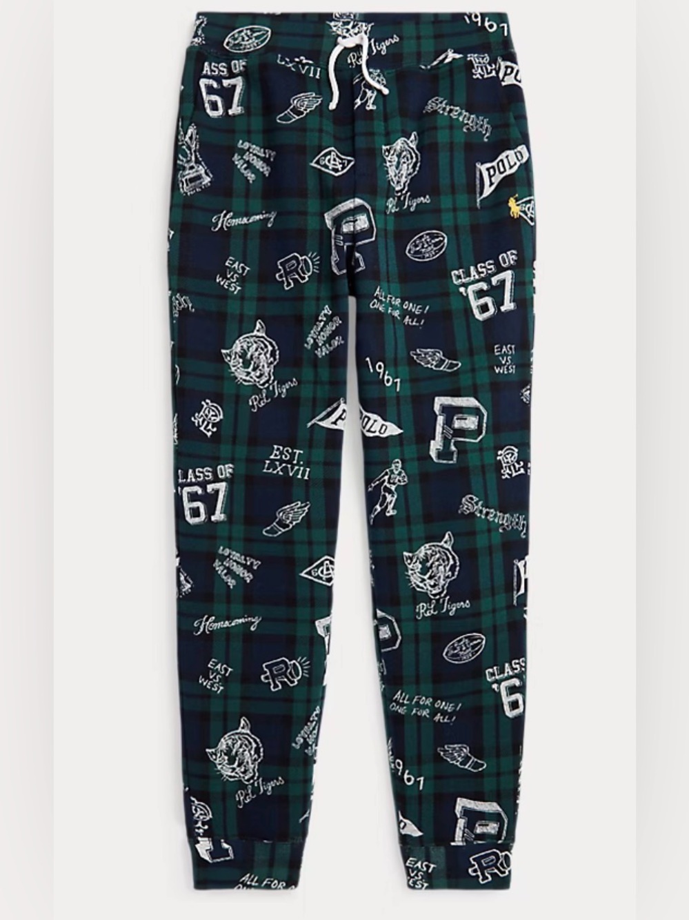 Polo Ralph Lauren Green & Navy Plaid Graphic pant